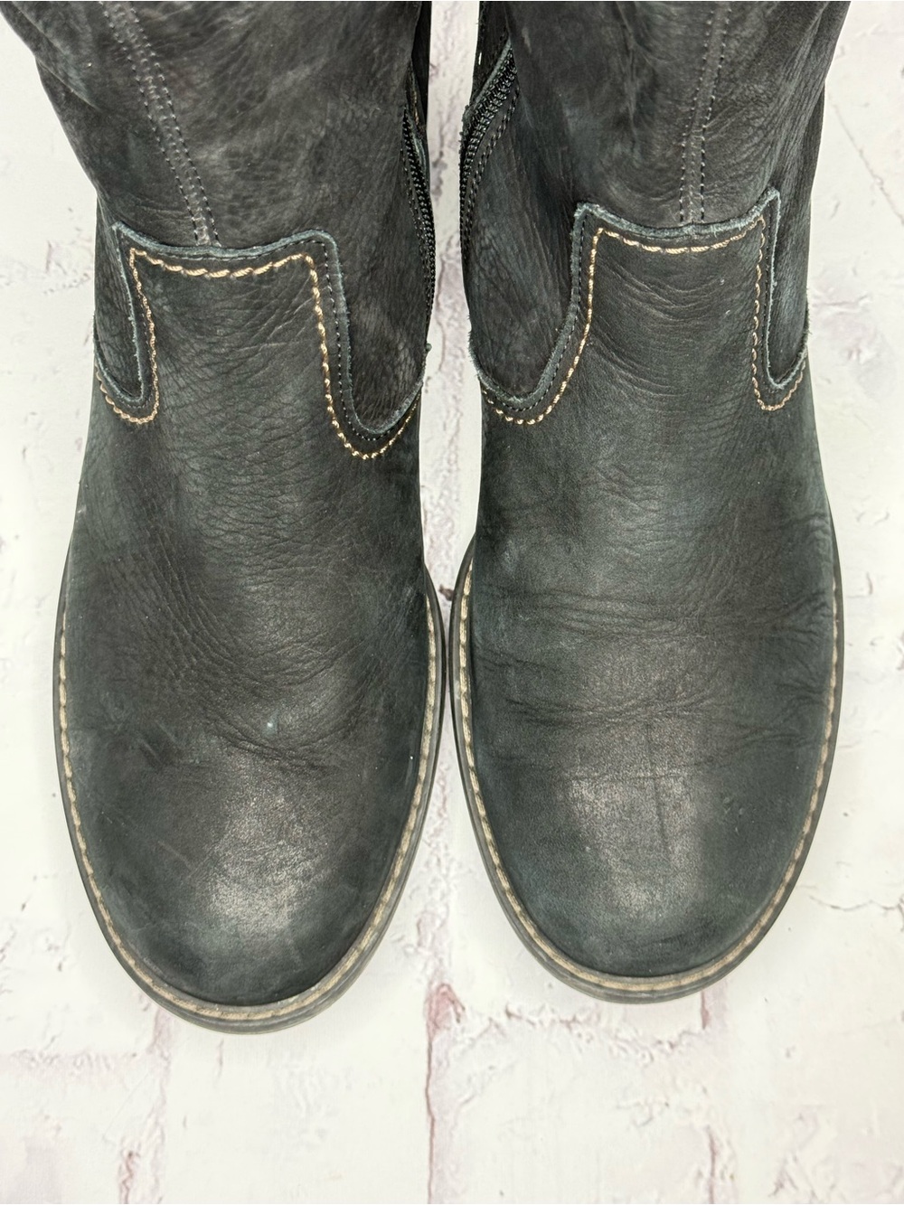 Paul Green Kendra Knee High Riding Boots Sz 7.5 Black Leather Equestrian Renfair - Picture 6 of 13